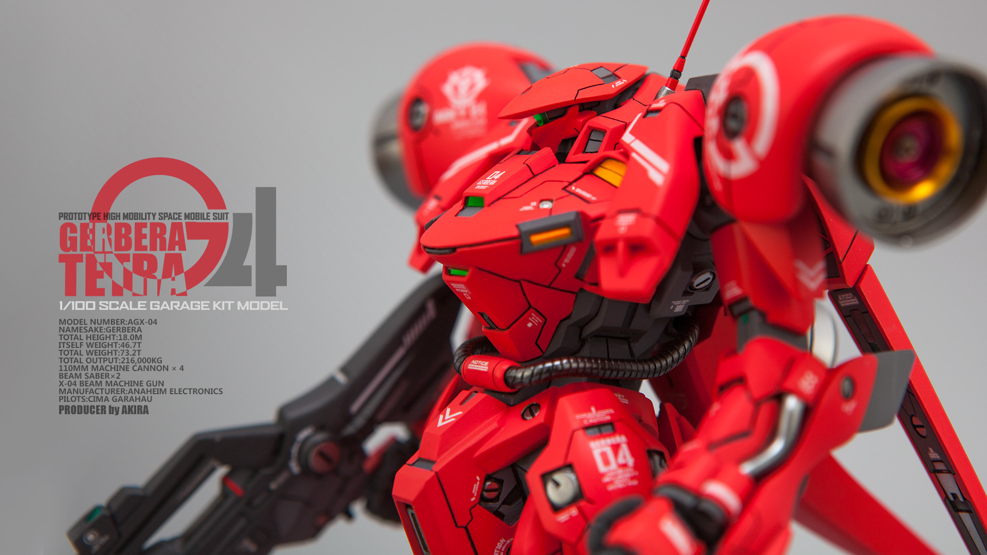 1/100 agx-04 gerbera-tetra 红色角马