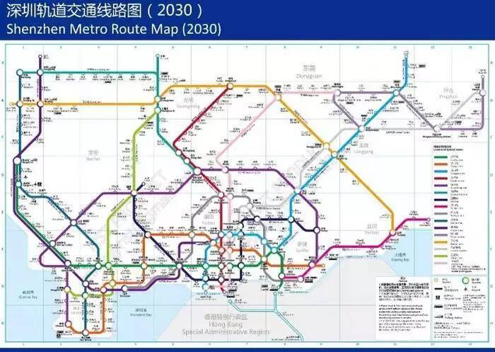 深圳地铁2030年规划图出炉
