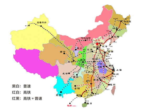 天能电池号高铁,普列线路图