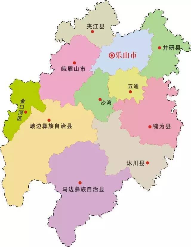 乐山高新技术产业开发区),4个县(犍为县,井研县,夹江县,沐川县)和2个图片