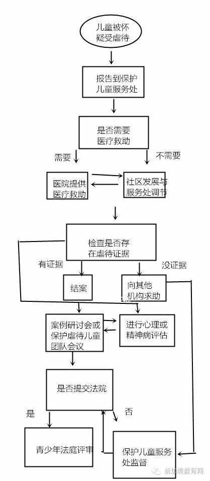 新加坡保护儿童程序的流程图