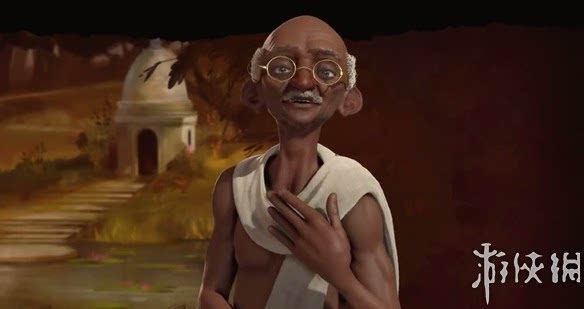 《文明6》印度领袖甘地演示公布 这个圣雄看起来好萌