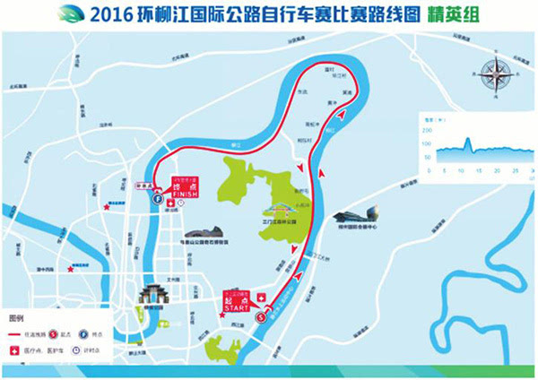 柳州市环柳江国际公路自行车赛于9月3日至4日举行