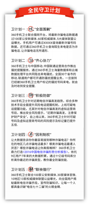 360手机卫士向电信诈骗宣战 让天下无骗