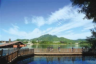 雁栖湖木栈道.
