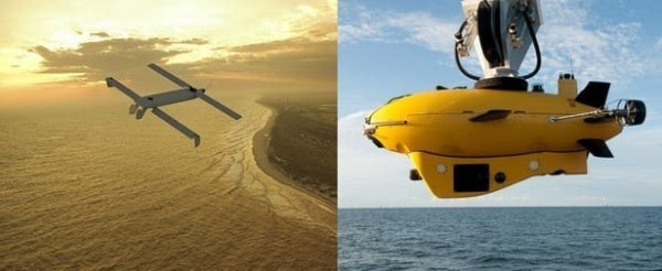 14米的submaran无人驾驶船配备了一台电动推进器,太阳能电池板及各种