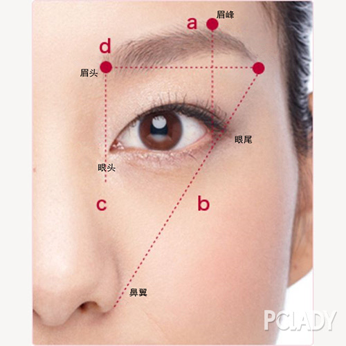 首先打造眉妆前将眉毛按照生长方向梳理整齐.