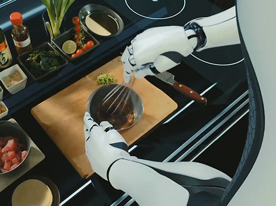 拥有了这机器人 每天都能吃上五星级饭菜