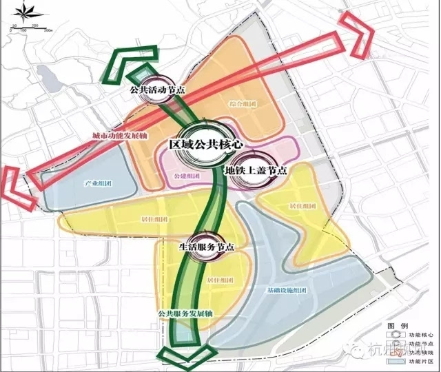 规划建设沿轨道三号线笕丁路站地铁上盖综合体;规划建设临丁路北侧的