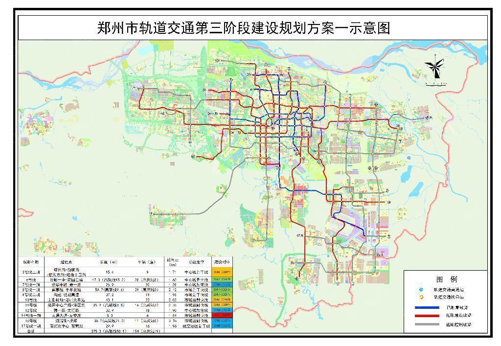 郑州11条地铁线路规划图 未来将通达全城