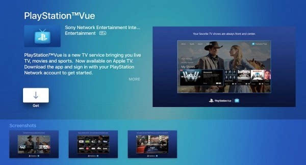 索尼宣告PlayStationVue服务将上岸AppleTV平台(第四代)
