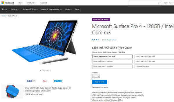 Surface Pro 4疯狂大降价:猛降30% 应战黑色星期五_手机搜狐网