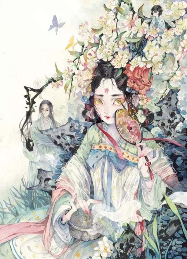 对人体结构的把握更是吊炸天才能把人物画的如此栩栩如生,也有穿和服