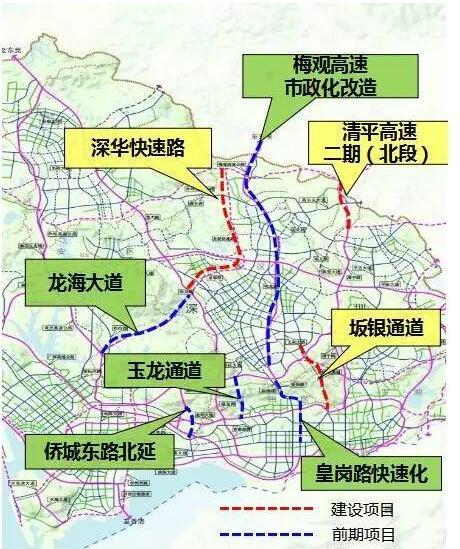 推进滨河大道改造,侨香路改善等工程;打通断头路15条.