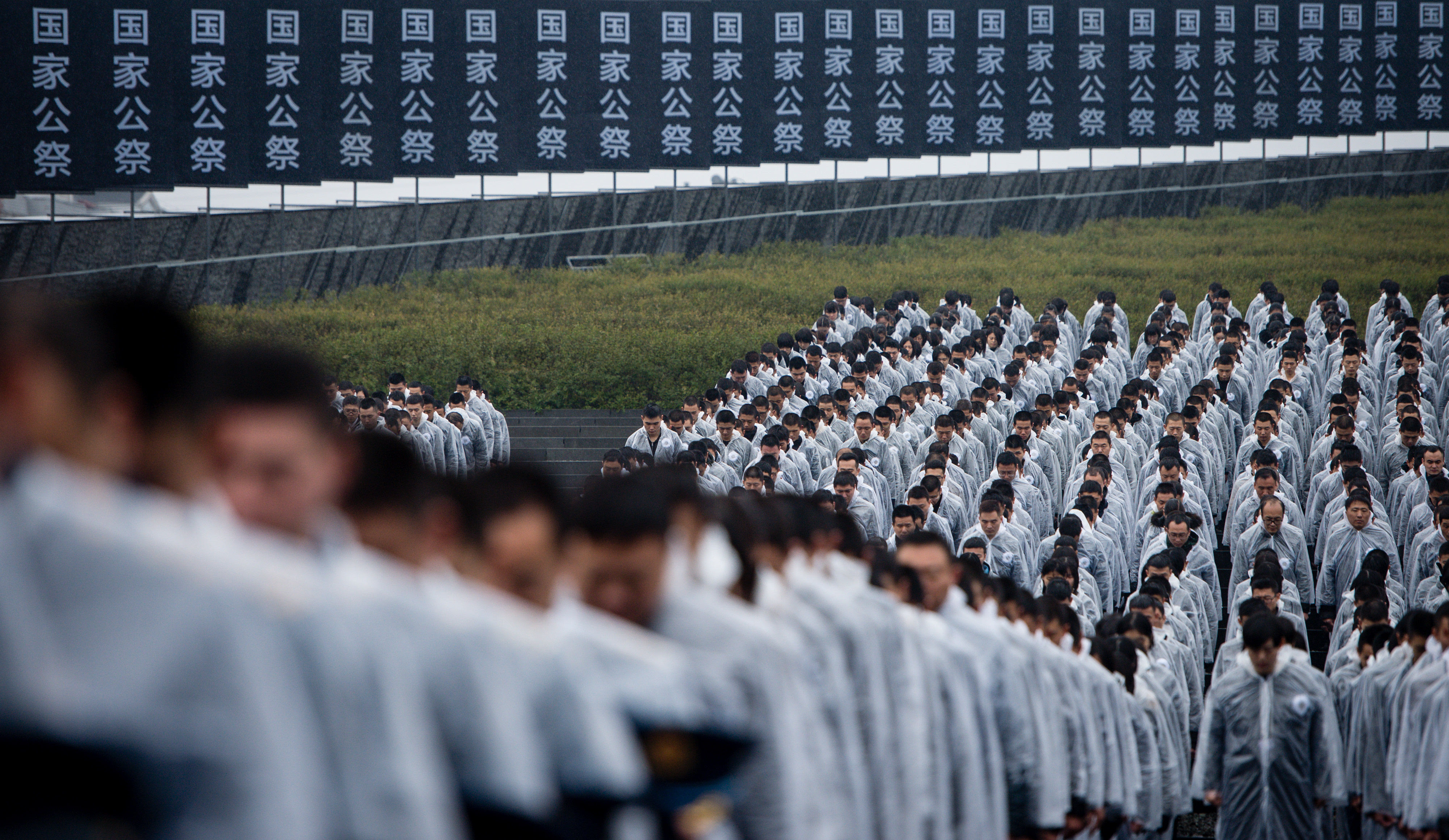 这是12月13日拍摄的南京大屠杀死难者国家公祭仪式现场.