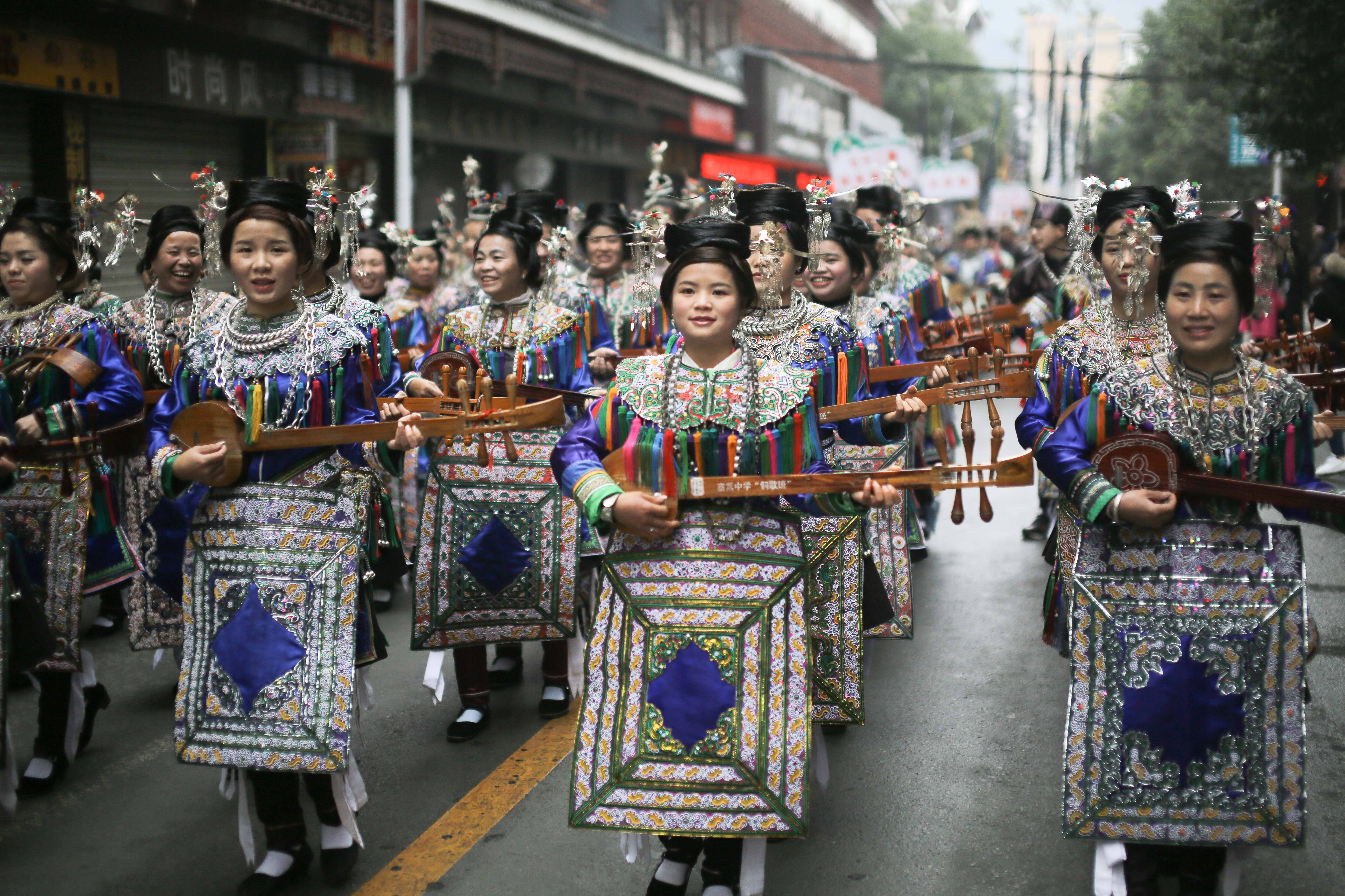 贵州榕江侗族萨玛节开幕