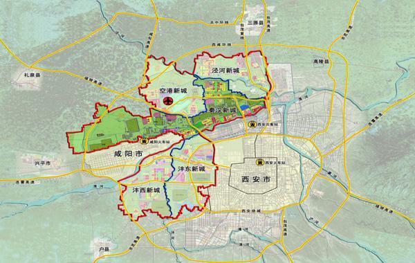 秦汉新城网站的规划图