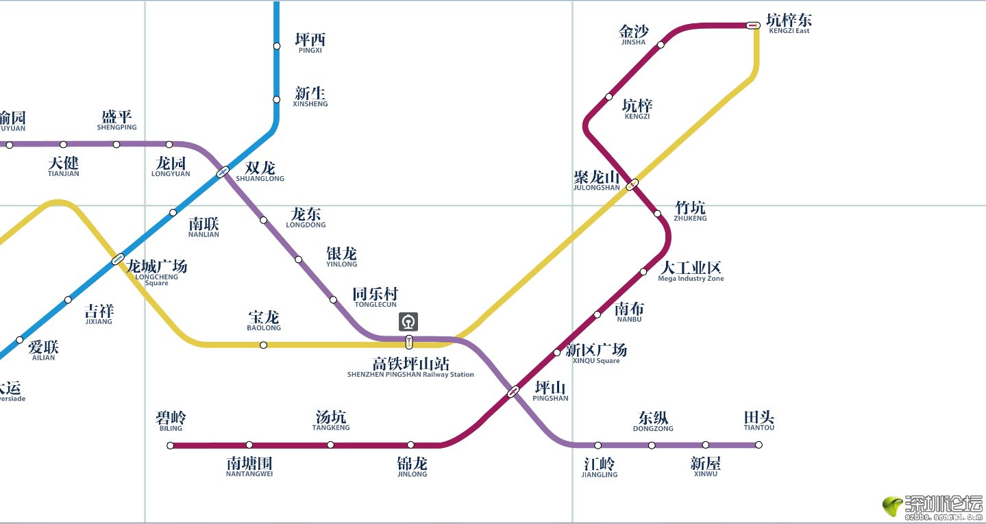 深圳未来20条地铁线运行线路和规划站点一览