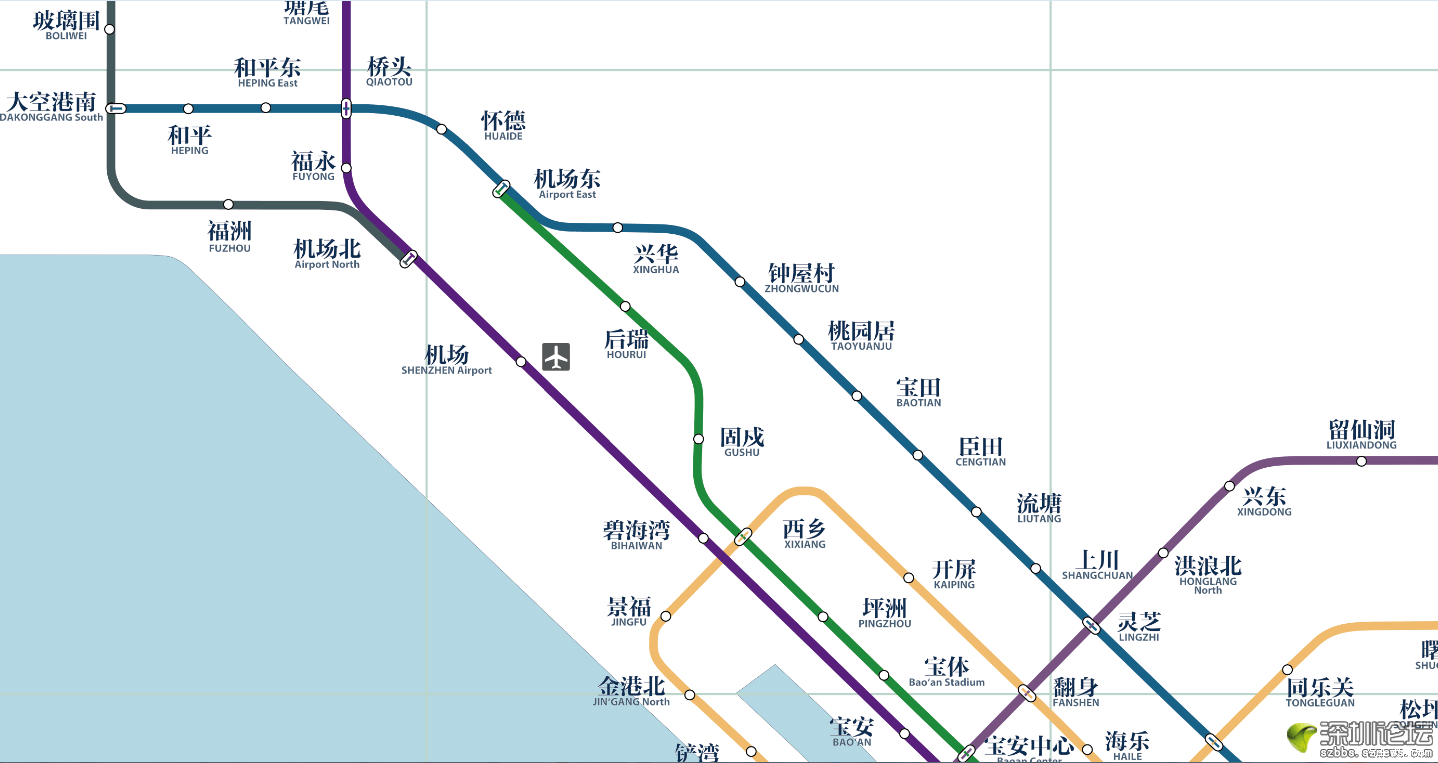 深圳未来20条地铁线运行线路和规划站点一览