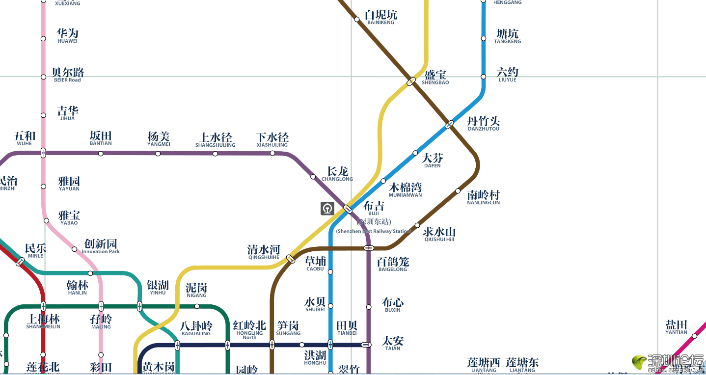 深圳未来20条地铁线运行线路和规划站点一览
