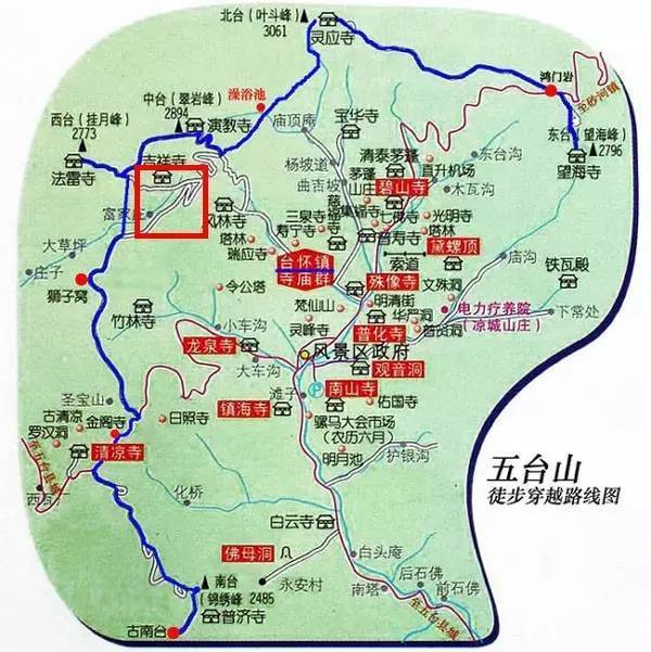 位于山西忻州市五台县境内的五台山,距离太原约230公里.