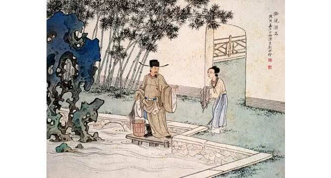 大师陈少梅国画《二十四孝图》