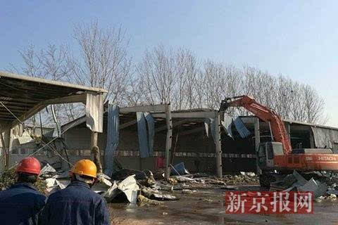 北京南城最大建材物流仓储基地拆除