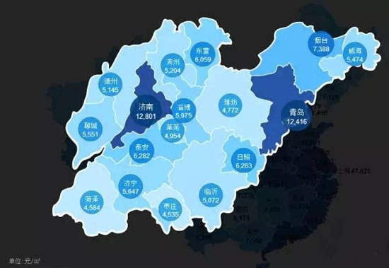 山东最新房价地图出炉 威海房价竟不超6000