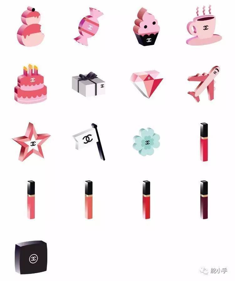 这组 emoji 瞄准的是宣传全新推出的 rouge coco gloss 可可小姐唇露