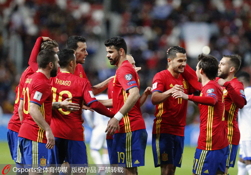 2018年俄罗斯世界杯欧洲区预选赛:西班牙4:1胜