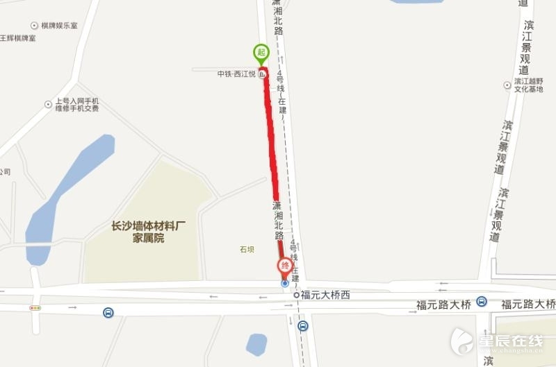 潇湘北路西江悦前至谷山路将进行交通管制