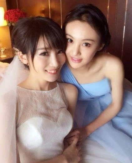 谢楠跟吴京的婚礼,郑爽是伴娘.