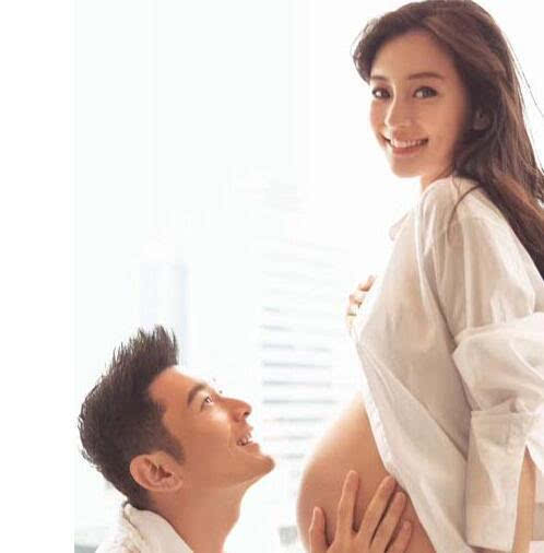 黄晓明晒杨颖孕照 baby大大的秀了一把恩爱