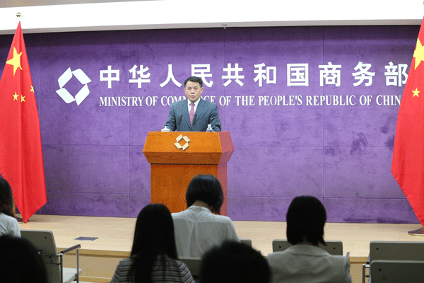 商务部新闻发言人孙继文 图片来源:商务部官网 摄影:宋宝贵