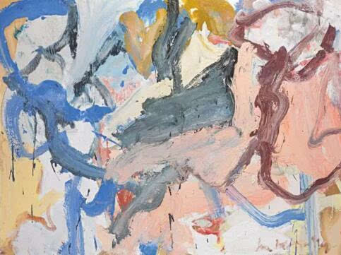 抽象表现主义运动的先驱威廉德库宁 (willem de kooning) 以粉红