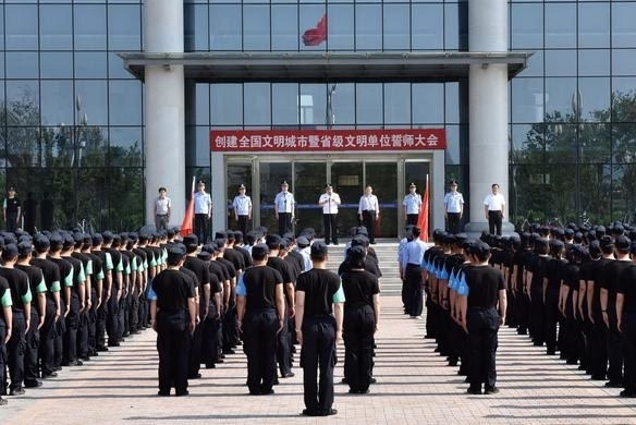 济宁人民警察训练基地全力推动,创建全国文明城市工作