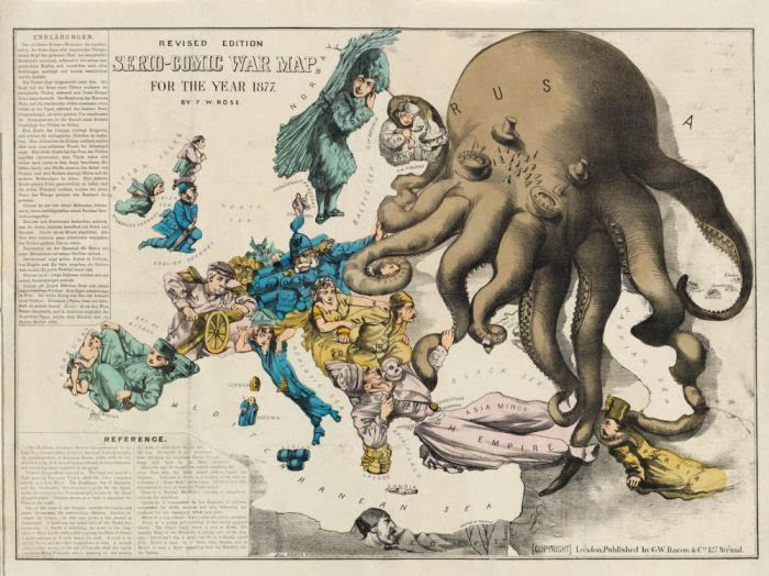 比浮世绘的色情章鱼更可怕 宣传地图中的章鱼隐喻