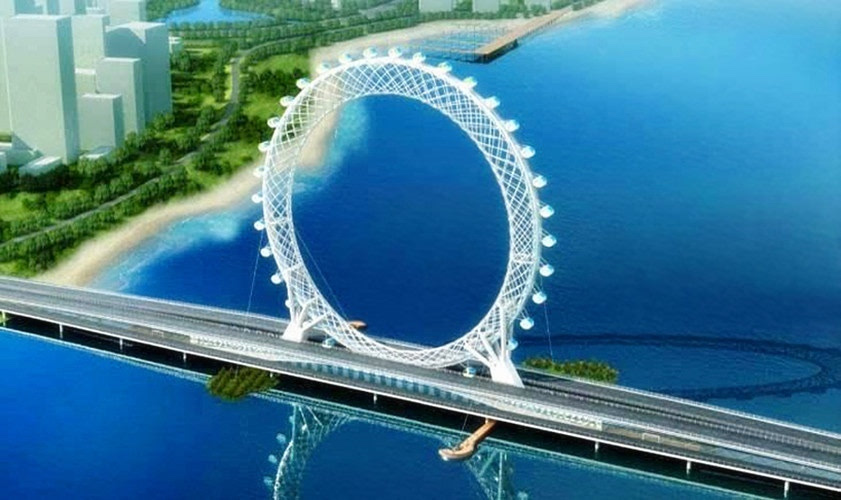 世界最大无轴摩天轮开放 山东潍坊欢迎你