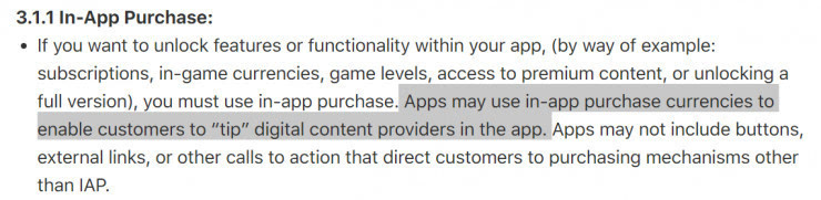 苹果更新条款:明确“打赏”须走内购,至少抽成30%