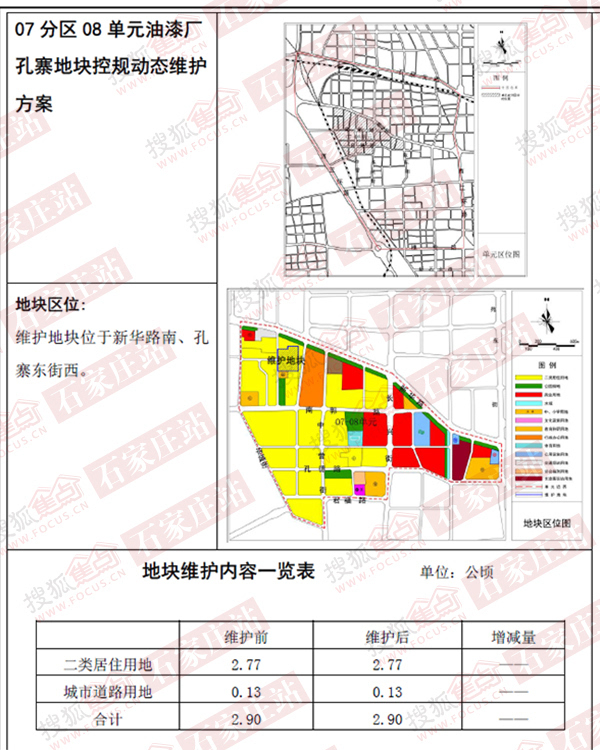 石家庄中心城区12个地块调规 含6大旧村改造项目