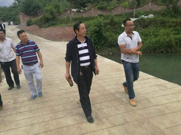 在黄泥塘镇乌溪生态农业避暑园调研 黄泥镇,兴隆乡,瓢井镇等单位负责