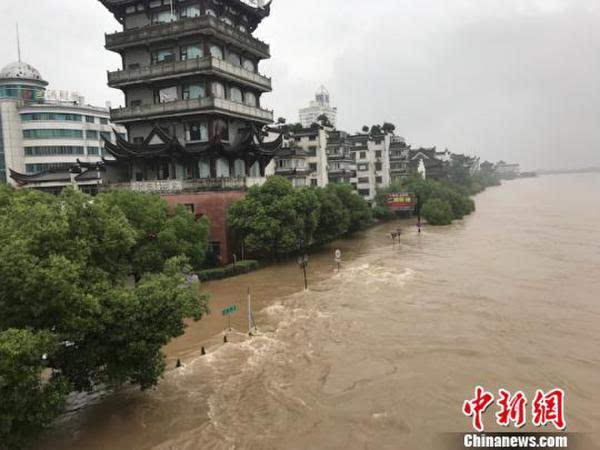 浙江兰溪兰江水位迅涨 已发布第一号人员转移令