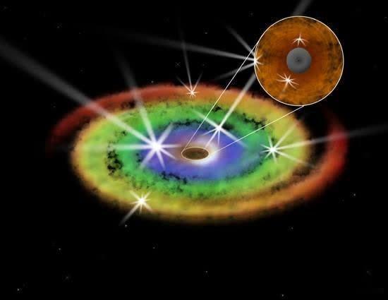 图片解读:恒星级黑洞示意图,其质量仅为太阳数倍