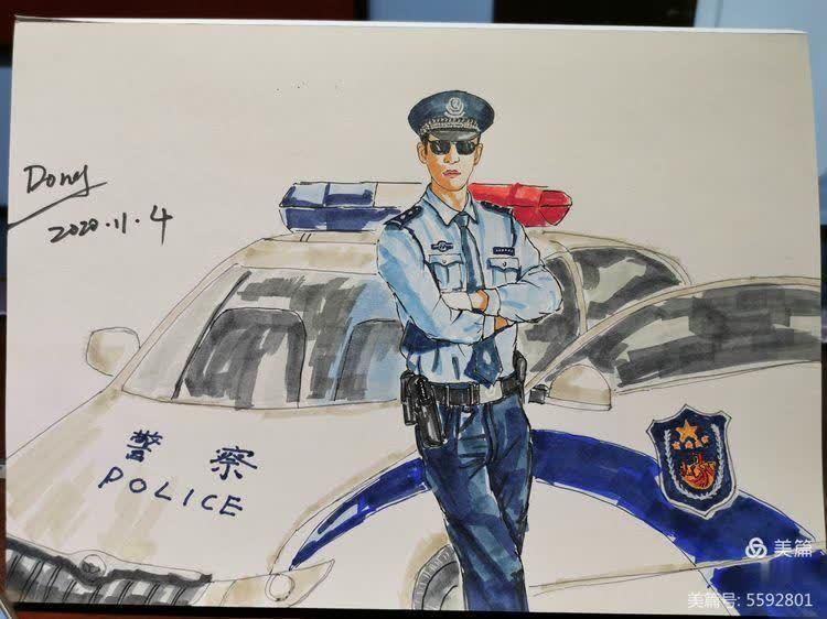 天河民警手绘漫画,致敬坚守过2020的兄弟姐妹们,开启新的征程!