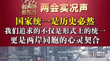 台湾省全国人大代表：国家统一是历史必然