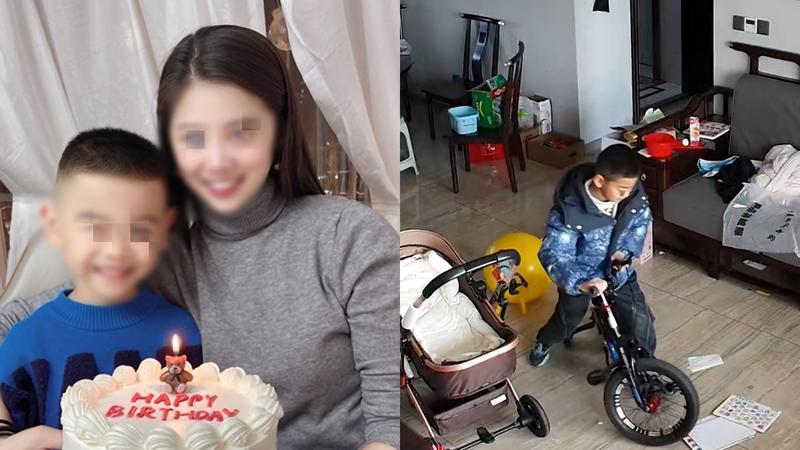 9岁男孩17楼坠楼身亡，事发前3分钟监控曝光，孩子生母：孩子脸上有伤死因不明