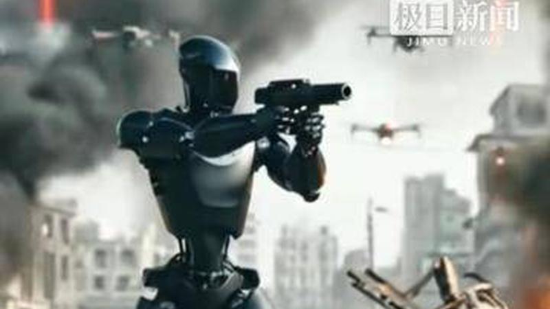 俄乌战场惊现持枪机器人！身高180cm体重80kg，可负重20kg，研发方：机器人不会疲劳，也不受辐射和化学物质影响