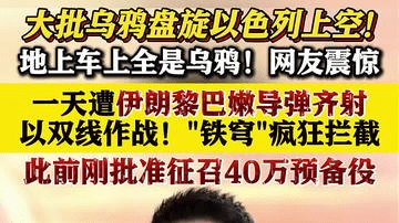 密密麻麻！大批乌鸦盘旋以色列上空 网友震惊
