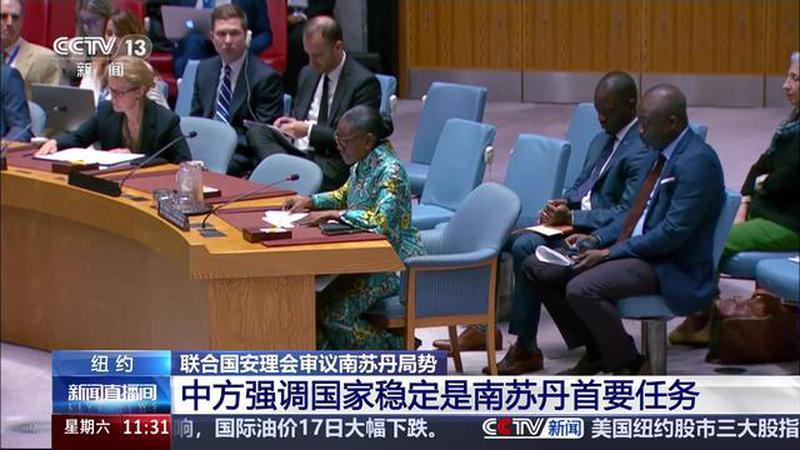 纽约 联合国安理会审议南苏丹局势 中方强调国家稳定是南苏丹首要任务