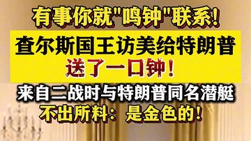 别致私人礼物！英国王访美给特朗普送了一口钟